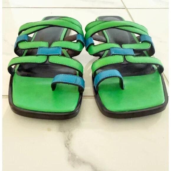 PIERRE HARDY Kaliste Sandals Green Blue EU 37 - Picture 2 of 9